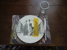 Load image into Gallery viewer, Brown Floral Linen Placemats