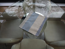 Load image into Gallery viewer, Blue and Beige Striped Trivet