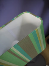 Load image into Gallery viewer, Green and Brown Stripes Rounded Rectangle Lampshade