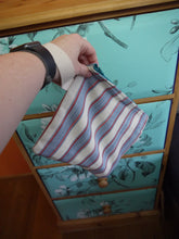 Load image into Gallery viewer, Striped Zippered Pouch with Strap