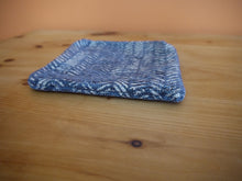 Load image into Gallery viewer, Blue Herringbone Print Zippered Pouch