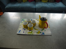 Load image into Gallery viewer, Bright Floral Trivet with Grey Trim