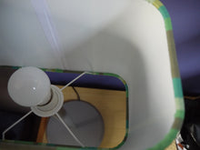 Load image into Gallery viewer, Green and Brown Stripes Rounded Rectangle Lampshade