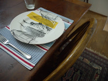 Load image into Gallery viewer, Red, white and blue striped Placemats