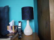 Load image into Gallery viewer, Blue line circles 15 cm Drum Lampshade