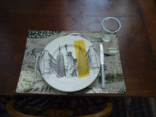 Load image into Gallery viewer, Feather Reversable Fabric Placemats