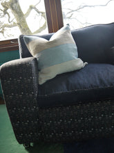 Load image into Gallery viewer, Blue and Beige Striped Couch Pillow Cover