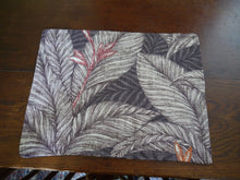 Load image into Gallery viewer, Brown Floral Linen Placemats