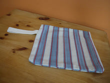 Load image into Gallery viewer, Striped Zippered Pouch with Strap