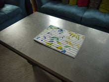 Load image into Gallery viewer, Bright Floral Trivet with Grey Trim