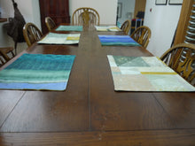 Load image into Gallery viewer, Blue striped and Beige block Placemats