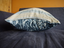 Load image into Gallery viewer, Blue and Beige Double Print Couch Pillow Cover