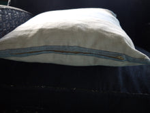 Load image into Gallery viewer, Blue and Beige Striped Couch Pillow Cover