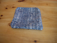Load image into Gallery viewer, Blue Herringbone Print Zippered Pouch