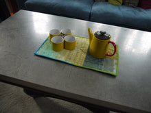 Load image into Gallery viewer, Multi Colour Fabric Trivet with Two Tone Trim