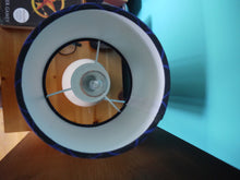 Load image into Gallery viewer, Blue line circles 15 cm Drum Lampshade