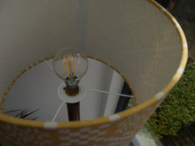Load image into Gallery viewer, White and Yellow Geometric 30cm Drum Lampshade