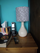 Load image into Gallery viewer, Black Floral Small 15cm Drum Lampshade