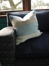 Load image into Gallery viewer, Blue and Beige Striped Couch Pillow Cover
