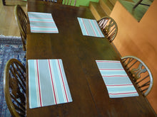 Load image into Gallery viewer, Red, white and blue striped Placemats