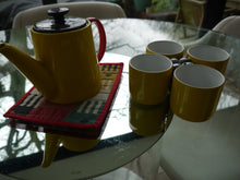 Load image into Gallery viewer, Geometric Puzzle Piece Pot Holder with Red Trim