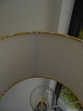 Load image into Gallery viewer, White and Yellow Geometric 30cm Drum Lampshade