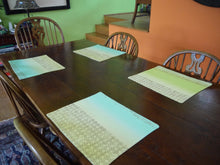 Load image into Gallery viewer, Yellow and Blue Wash Reversable Rectangle Fabric Placemats