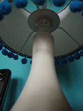 Load image into Gallery viewer, Black Line print on white 15cm Drum lampshade with trim