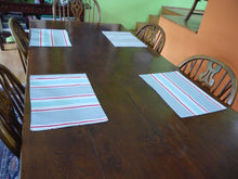 Load image into Gallery viewer, Red, white and blue striped Placemats