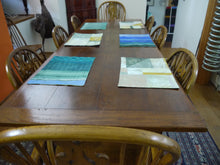 Load image into Gallery viewer, Blue striped and Beige block Placemats