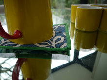 Load image into Gallery viewer, White Floal Pot Holders with Trim