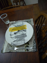Load image into Gallery viewer, Feather Reversable Fabric Placemats