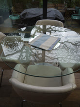 Load image into Gallery viewer, Blue and Beige Striped Trivet