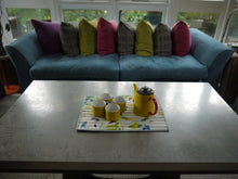 Load image into Gallery viewer, Bright Floral Trivet with Grey Trim