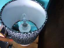 Load image into Gallery viewer, Silver Floral 15cm Drum Lampsahde