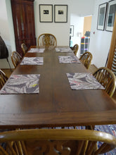 Load image into Gallery viewer, Brown Floral Linen Placemats