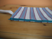 Load image into Gallery viewer, Striped Zippered Pouch with Strap