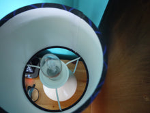 Load image into Gallery viewer, Blue line circles 15 cm Drum Lampshade