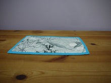 Load image into Gallery viewer, White and Grey Floral Pot Holder with Blue Trim