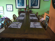 Load image into Gallery viewer, Brown Floral Linen Placemats