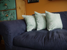 Load image into Gallery viewer, Blue Floral Couch Pillow Cover