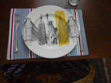 Load image into Gallery viewer, Red, white and blue striped Placemats