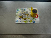 Load image into Gallery viewer, Bright Floral Trivet with Grey Trim