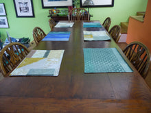 Load image into Gallery viewer, Blue striped and Beige block Placemats