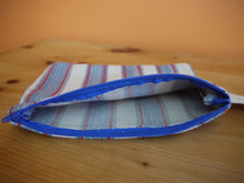 Load image into Gallery viewer, Striped Zippered Pouch with Strap