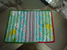 Load image into Gallery viewer, Floral and Striped Trivet with Two Tone Trim