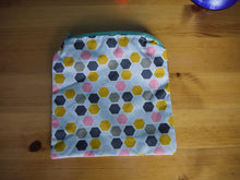 Load image into Gallery viewer, Honeycomb Print Zippered Pouches