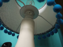 Load image into Gallery viewer, Black Line print on white 15cm Drum lampshade with trim