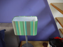 Load image into Gallery viewer, Green and Brown Stripes Rounded Rectangle Lampshade