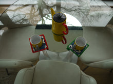 Load image into Gallery viewer, White Floal Pot Holders with Trim